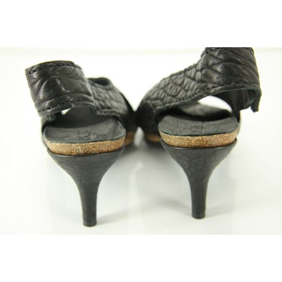 Pedro Garcia Black Leather Maggie Wide Strap Sandals - Picture 12 of 12